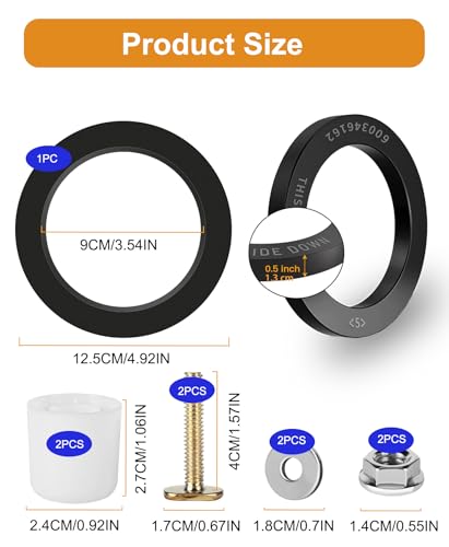 Image of RV Toilet Seal Replacement 385311652 Compatible with Dometic 300 310 320 RV Toilets, RV Toilet Floor Flange Seal Kit with Mounting Hardware, Camper RV Toilet Replacement Parts