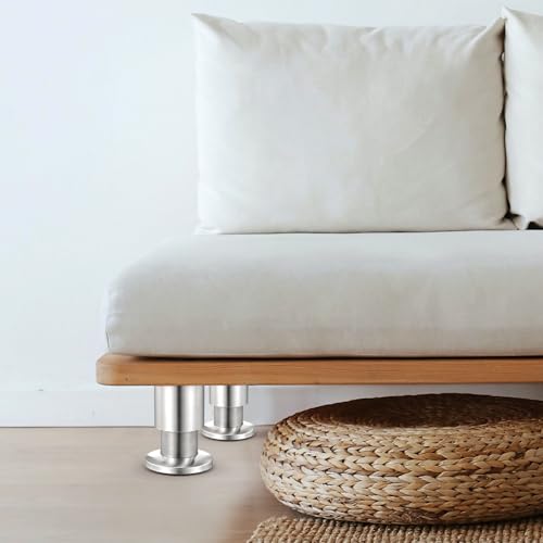 Patas ajustables de acero inoxidable para muebles pack de 4 unidades soporte resistente 3