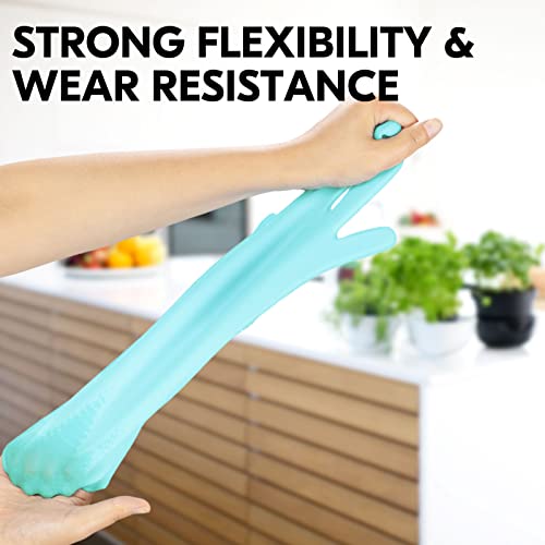 Vgo... Vgo 1-Pair Dishwashing Cleaning Sponge Gloves Reusable Silicone Brush Scrubber Gloves Heat Resistant (Size L, Pink Blue, Si2142) #TOP3