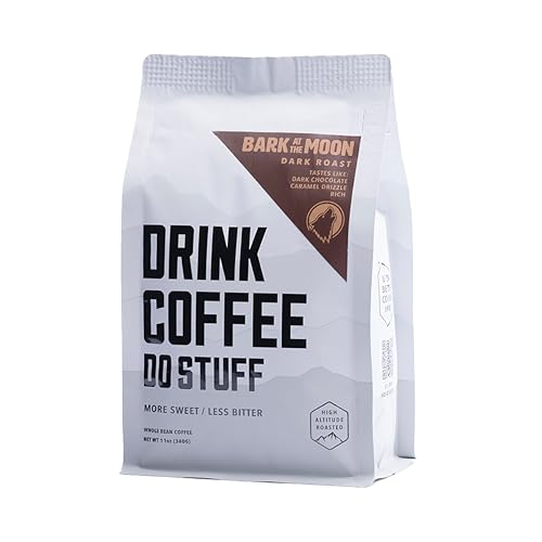 DRINK COFFEE DO STUFF, Bark at the Moon, Blend, Whole Bean, Dark Roast, Sweet, Chocolate, Caffeine,...