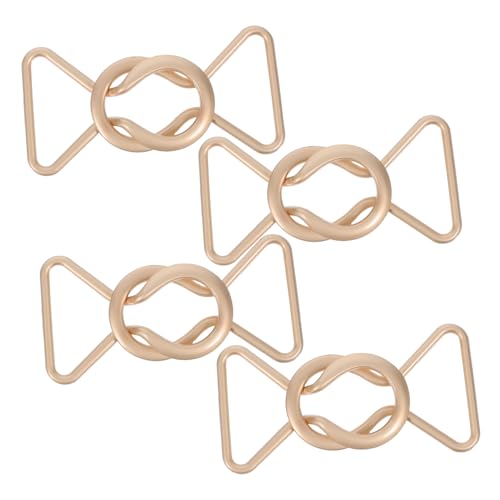 Mobestech 4 pares Hebillas Metálicas Entrelazadas Cierres Decorativos Accesorios DIY para Cinturones Maternidad y Ropa Mujer Uso Diario
