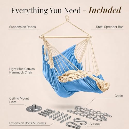 Image of Hanging Hammock Chair Swing - Outdoor & Indoor - Hammock Swing Chair