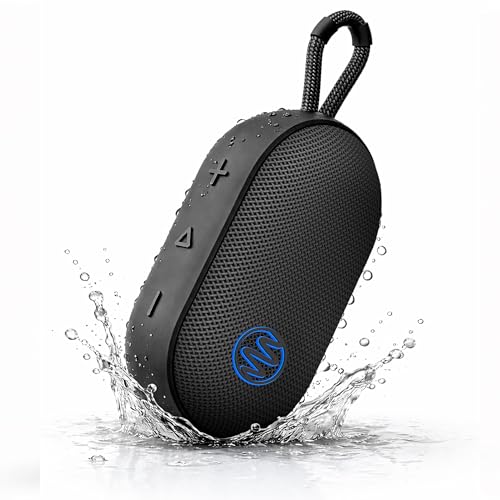 Gemini Mini Bluetooth Speaker - Small Portable Waterproof with Carabiner, Compact Travel Design, IPX7 Shower Proof, 12Hr Battery, TWS Pairing for Outdoors, Beach, Hiking (BEATORB)