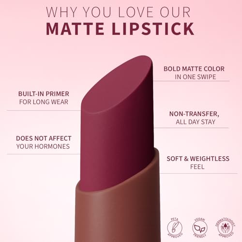 Image of TEEN TEEN Color Life Nontransfer Crayon Lipstick | Matte Finish with Built-in Primer | Waterproof & Long Lasting Lip Color | Smudge-Proof, Fade-Resistant Formula | Carnation, 2gm