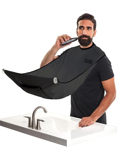BEARD KING Beard Bib Apron - Shaving Set for Dad - As Seen on Shark Tank - Men's Hair...