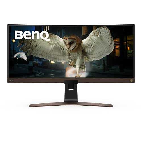 BenQ EW3880R Premium Curved Ultrawide Monitor 38" WQHD w/ Remote | IPS | 2300R Curve | HDRi | Eye-Care Tech | Height, Swivel & Tilt | 2.1ch w/ 8w Subwoofer | DisplayPort |HDMI | USB-C | USB Hub,Black #1