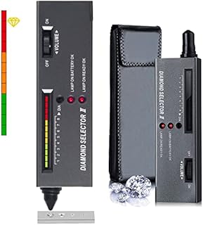 Diamond Tester High Accuracy Diamond Tester Pen,Environmental Protection 9V Battery,Professional Diamond Selector for Jeweler Novice and Expert,Thermal Conductivity Meter (Diamond Tester)