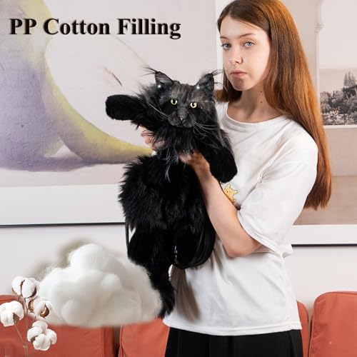 Chongker Cat Plush Backpack - Realistic Puffy Cat Purse Crossbody Bag for Women - Cute and Soft Stuffed Animal Handbag with Adjustable Straps2