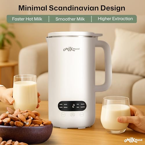 8-in-1, Nut Milk Maker Machine, Creamy Almond Milk, Oat Milk, Soy Milk, Soup Maker & Smoothies | 10 Stainless Steel Blades, Auto-Clean, Boil Water/Keep Warm | 12-Hour Delay Start, 32 oz - Thumbnail 4