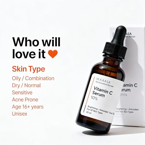 Image of 10% Vitamin C Serum For Glowing Skin 30ml, Antioxidant Brightening Skin Serum for Men and Women, Fades Dark Spots, Evens Tone and Boosts Skin Glow and Radiance 30ml (PACK OF 1) (PACK OF 01)