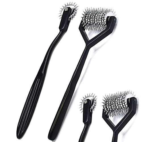 AAProTools Set of 2 Wartenberg Pin Wheel Pinwheel 1 & 10 Head Diagnostic Tactical All Black