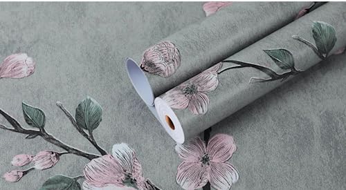 Image of Peach Design Wallpaper | Elegant and Modern Wall Decor with Soft Textured Finish | Peel-and-Stick and Traditional Options for Living Rooms, Offices, and Accent Walls (Grey-1000 x 45 cm - 45 sqft)