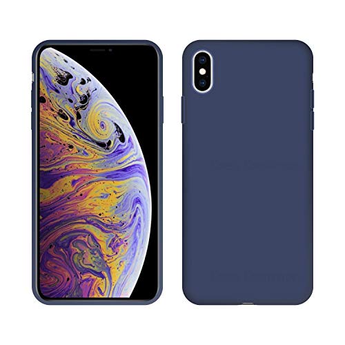 Image of Case Creation Luxurious OG Series for Apple iPhone Xs Case Cover,Anti-Dirty Slim Case Frosted Matte Cute Candy TPU Raised Bezel (Splash of Color) Back Cover for iPhone Xs -Navy Blue