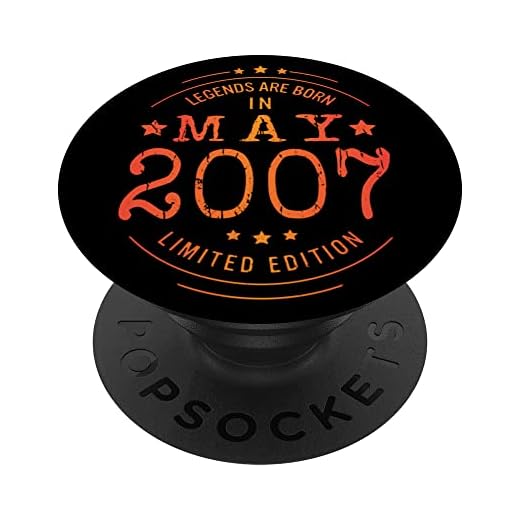 Cumpleaños Mayo 2007 Edición Limitada Regalo Legend May PopSockets PopGrip Intercambiable