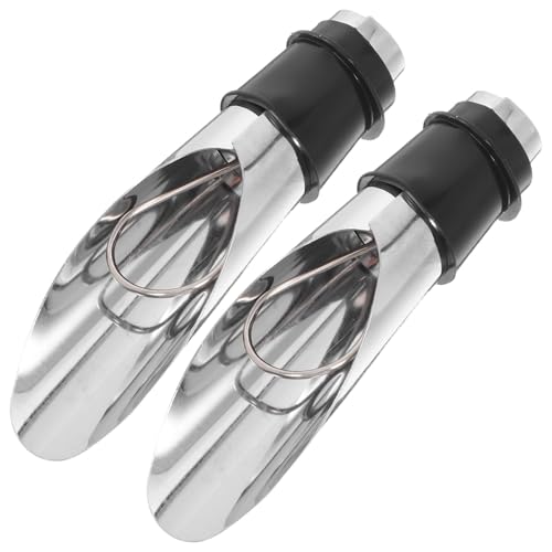 MOBUTOFU Aireador Vertedor y Tapón Hermético de Vino de Acero Inoxidable Negro 2 Unidades para Botellas de Salsa y para Cocina y Bares