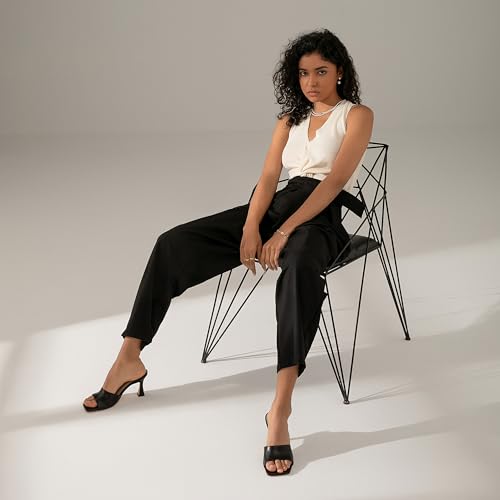 Image of Modatope Womens Heeled Sandals Open Square Toe Heels Chunky Block Heel Slip On Sandals for Women