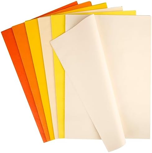 VGOODALL 450 Sheets Orange Tissue Paper, 11.5 x 8 Inch Fall Tissue Paper Bulk for Gift Bags Wrapping Paper for DIY Crafts Birthday Thanksgiving Party Decoration