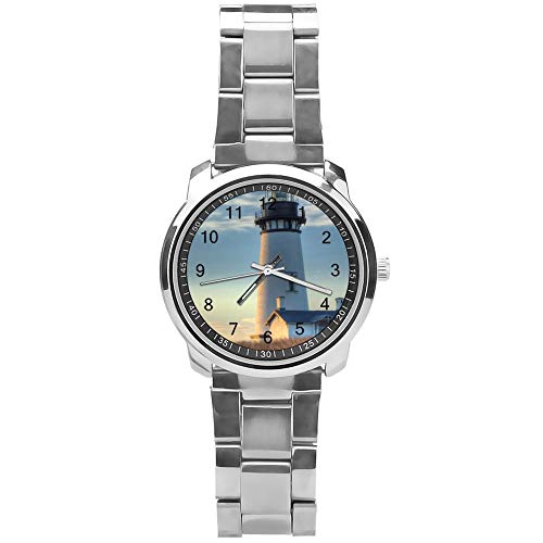 Yolocal Leuchtturm Uhr Mode Uhr Stahl Quarz Jungen Herren Uhr Cover