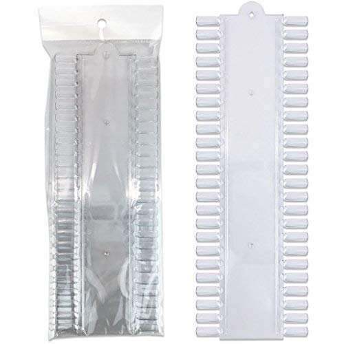 Beauticom 48 Tip Nail Tip Display Palette Board for Nail Art Design Pattern Practice and Swatch Nail Polish Colors (Clear Color)