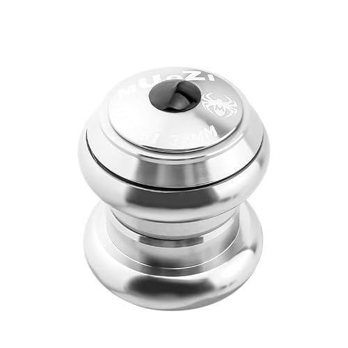 VFdthR Bike Headset Bike 1-1/8" 34MM Headset For 28.6mm Threadless Straight Tube Fork MTB Road Bicycle Semi Integrated(Silver)