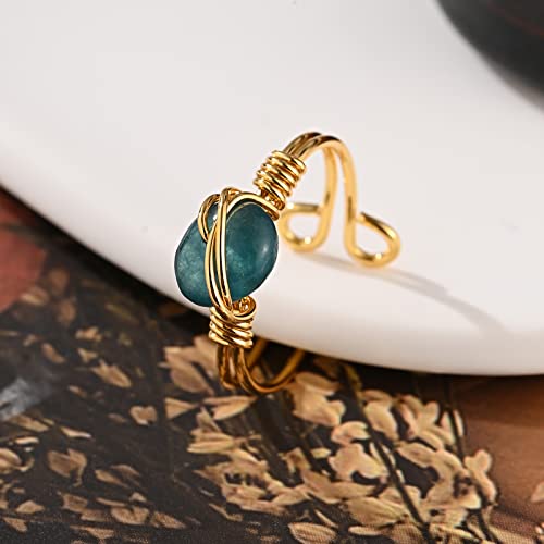 Sirolisa 9 Pcs Healing Crystal Ring thumb #5