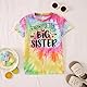 Big Sister Kinder T-Shirt Baby Ankündigung für Mädchen Top Sommer Kurzarm Kleinkind Hemd Niedliches Mädchen Tees Baumwolle Geschwister Kinderkleidung(Grünlich-gelb,4-5Jahre)