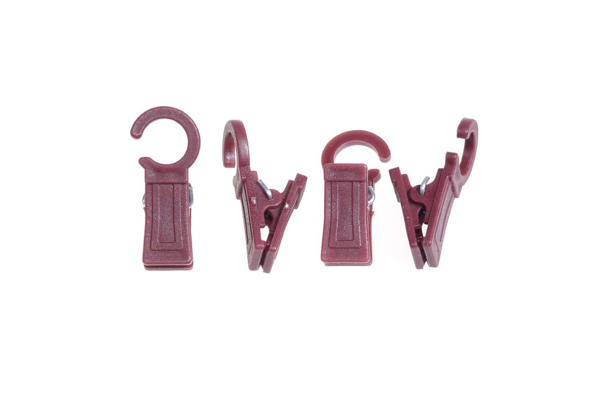 Rocchetti per tende in mogano 50 pezzi diametro 10 mm - Pratiche rane per tende - ganci per tende - clip per tende