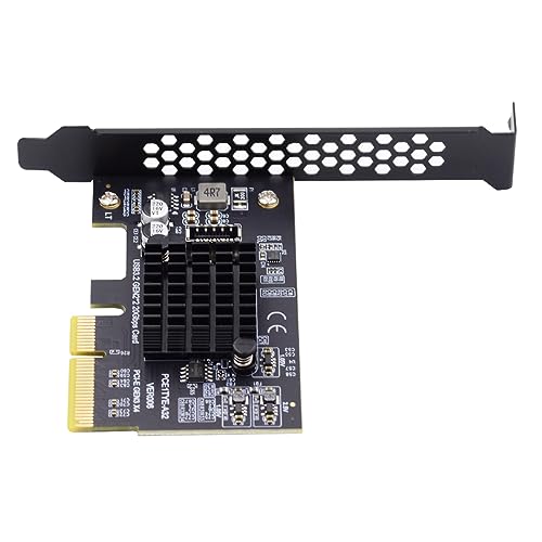 Cablecc 20Gbps USB 3.2 Gen2 Type-E IDC Front Header USB-C to PCI-E 4X Express Card Adapter for Desktop Motherboard