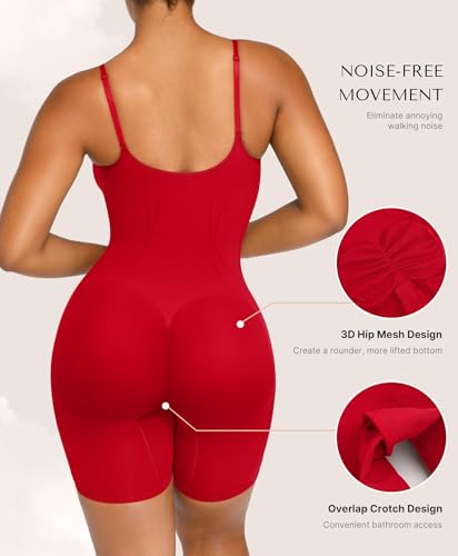 Image of SHAPELLX Shapewear Tummy Control Seamless Bodysuit Waist Trainer Mid Thigh Slim Butt Lift Body Shaper