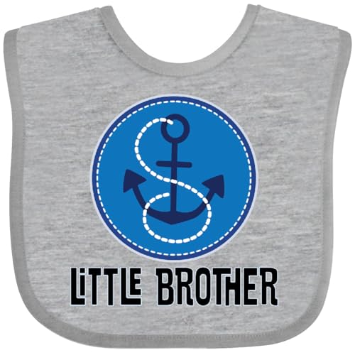 inktastic Little Brother Boys Nautical Announcement Baby Bib