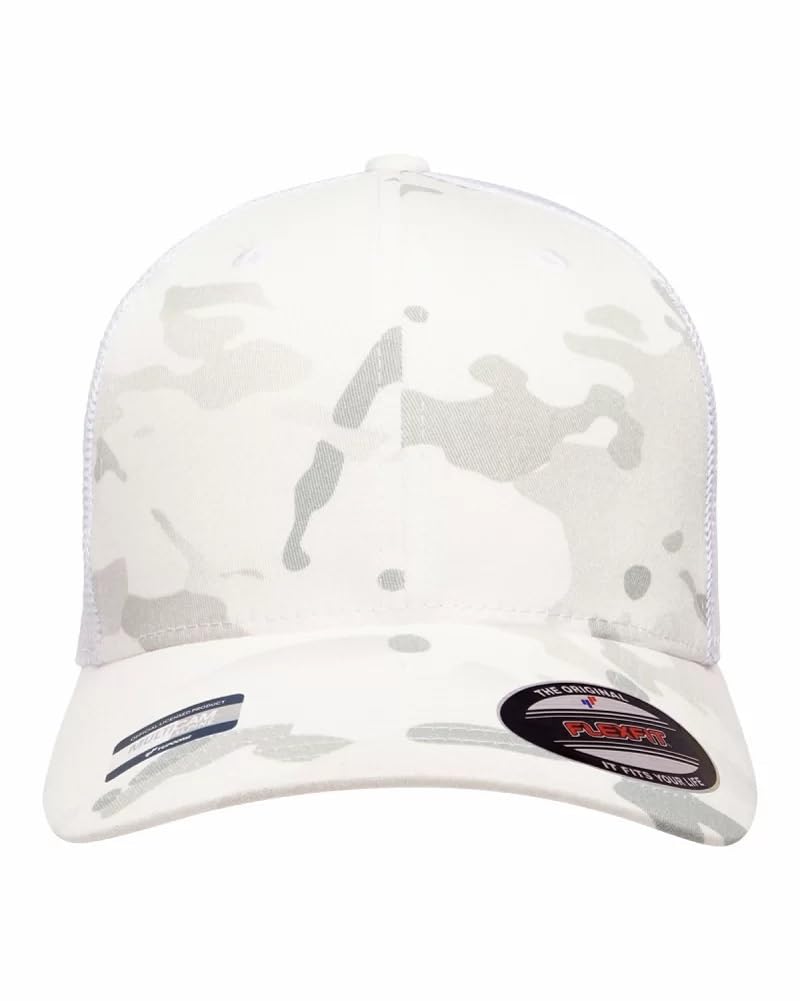 Flexfit Cappello da camionista unisex in rete, 2 tonalità, taglia unica, XL/XXL