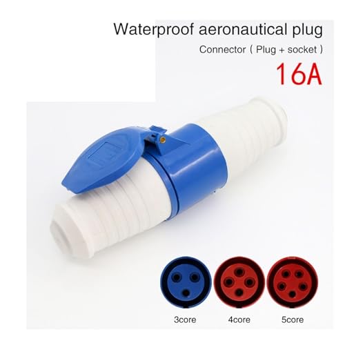 Conector de aviación 4 pines con protección impermeable IP67 de 16A 4