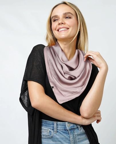 AWAYTR 27.5” Silk Satin Square Head Scarf - 4PCS Satin Head Scarves for Women Hair Kerchief Bandanas Sleeping Head Wraps4