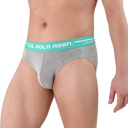 Image of U.S. Polo Assn. Men Logo Waistband Cotton Stretch IYAH Briefs - Pack of 2