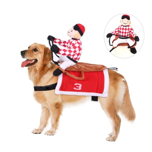 Disfraz para perro ORFOFE tamaño 50x20 cm color rojo miniatura 5