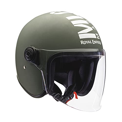 Royal Enfield - HESS20022 Open Face with Visor Matt Battle Green ...