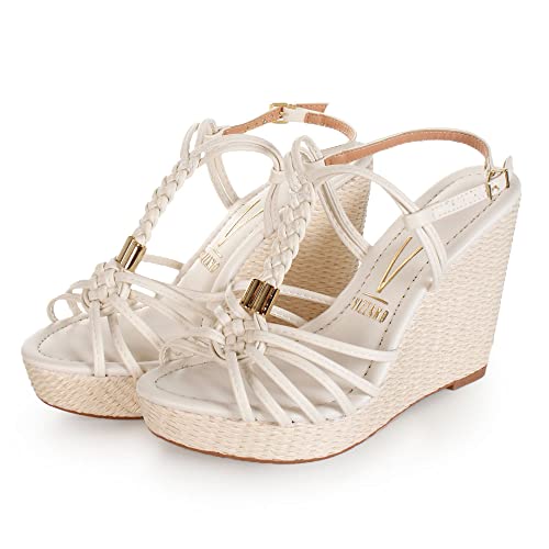 Sandália Anabela Vizzano Trança Branco - Feminino 33