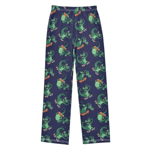 Dragon Skating Boys Long Pants Soft Trousers Elastic Waist Kids Lounge Bottoms with Pockets S-XL