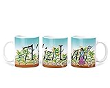 Tl'izi lani (Many Goats) Navajo Clan 11 Oz Mug with Harvest the Corn Background