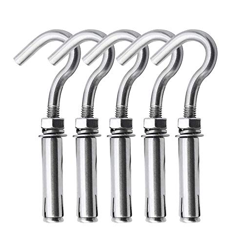 Concrete Wall Hook, Lsqurel 304 Stainless Steel Concrete Anchors Heavy Duty Open Expansion Bolts for Concrete Wall (M8-5Pack) by Lsqurel - Used condition - US$8.92