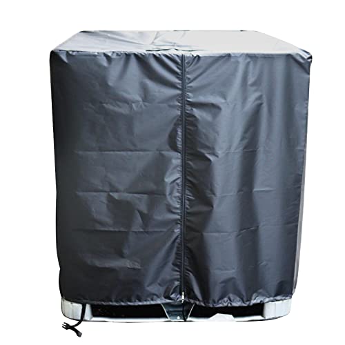 Contenitore per pioggia da 1/2 – Goniometro a prova di sole, stoccaggio 'acqua con cerniera, contenitore protettivo per serbatoio 'acqua, barile per pioggia da gallone, 120 x 100 x 116 cm