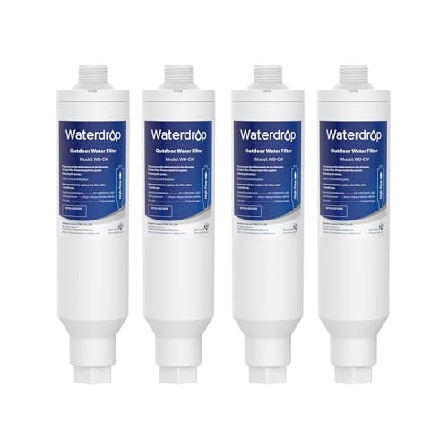 Waterdrop Hard Water Filter for Hose Car Wash, Water Deionizer for Car Washing, Window, Boat, Marine, Motorcycle, Yard Cleaning, Wash Spot Free, 4 Pack Filter 4 Pack