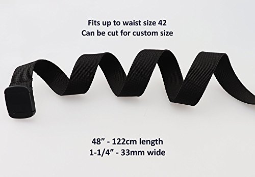 Thomas Bates Nylon Outdoor Hiker Belt Easy Trim Webbing for Perfect Fit Up to Size 42in Heavy Duty Plastic Adjustable Buckle3