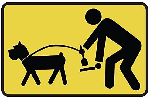 NEW CARTELLO SEGNALETICO - raccolta feci cani