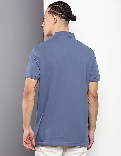 Image of Tommy Hilfiger Solid Regular fit Cotton Polo t-Shirt