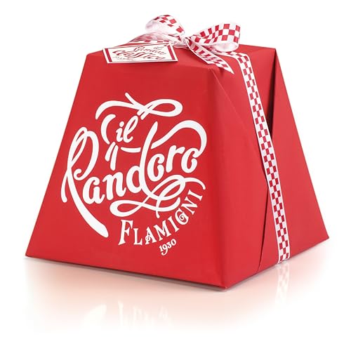 FLAMIGNI, Klassischer Artisan Pandoro, Original Traditionelles Italienisches Rezept, Weicher und süßer Pandoro Ohne Bonbons und Rosinen, Handverpackte Verpackung, Ideales Kuchen als Geschenke, 1 kg
