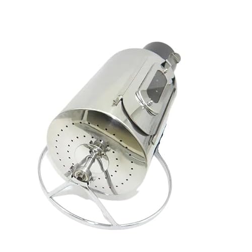 Tostador de café doméstico de acero inoxidable, tostador de granos de frutos secos, tostador eléctrico de granos de café con bandeja