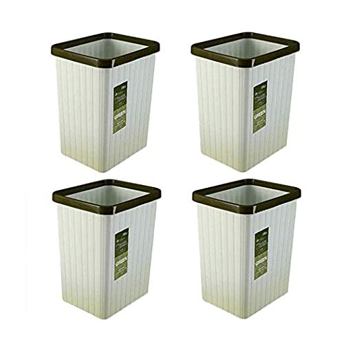 Poubelles de salle de bain cuisine hôtel | Set de 4 corbeilles 3L 6L