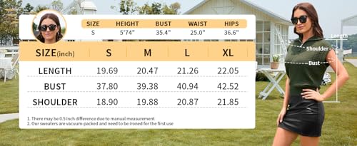 Women's Sweater Vests Sleeveless Pullover Sweaters Vests Half Zip Knit Cotton Tank Tops2