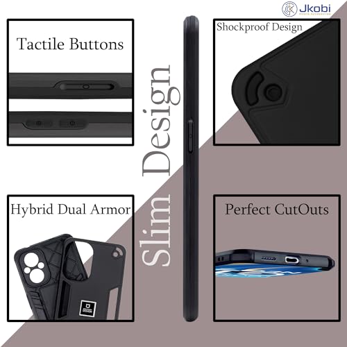 Image of Jkobi Back Cover Case for Tecno Spark 10 5G (Lightweight Hybrid Shockproof Polycarbonate| Slim Black)